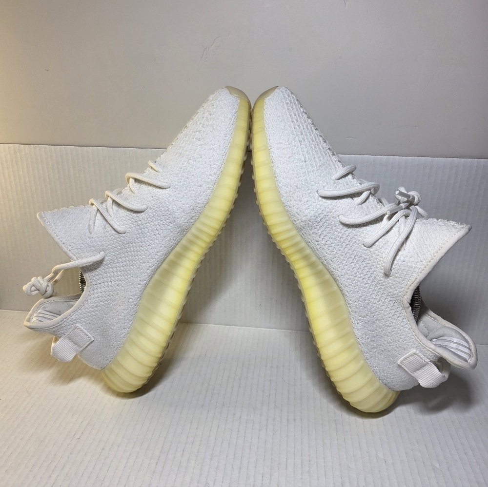 Adidas Yeezy Boost 350 V2 Cream Triple White Low Sneakers Mens Size 12 - Picture 8 of 8